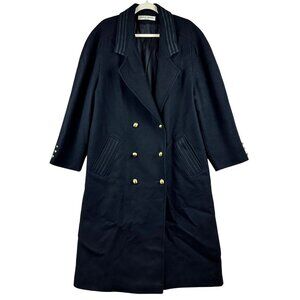 Vintage Donnybrook Wool Trench Womens XL Double Breasted Gold Old Money Luxury